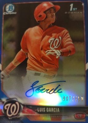 2019 Bowman Chrome #CPA-LG Prospect Auto - Blue Refractor /150 (1st)