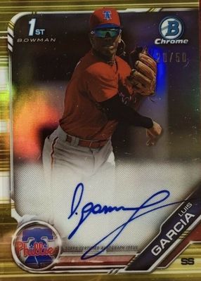 2019 Bowman Chrome #CPA-LG Prospect Auto - Gold Refractor /50 (1st)