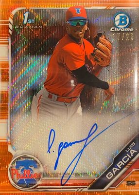 Luis Garcia (Phillies) 2019 Bowman Chrome #CPA-LG Prospect