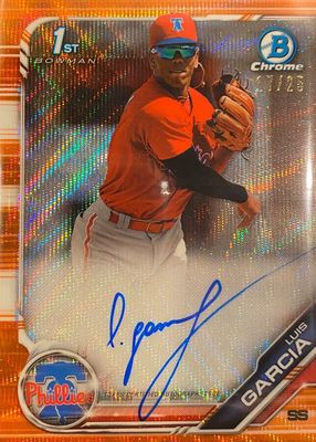 2019 Bowman Chrome #CPA-LG Prospect Auto - Orange Wave Refractor /25 (1st)