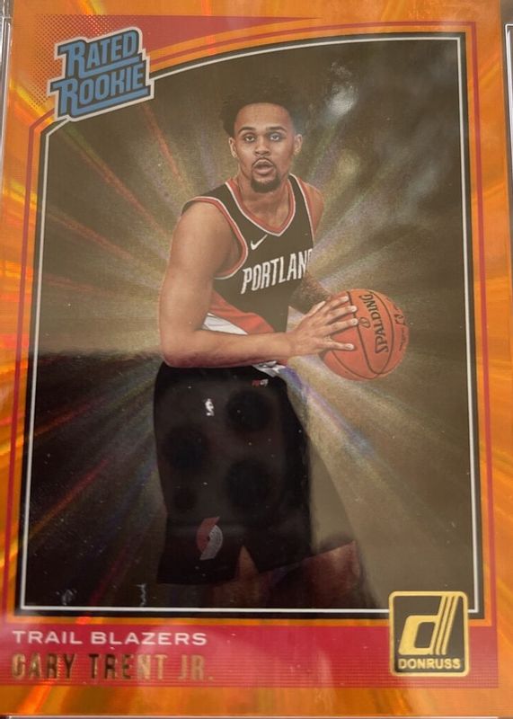 Gary Trent Jr. 2018 Donruss #199 Orange Laser Rookie PSA 10