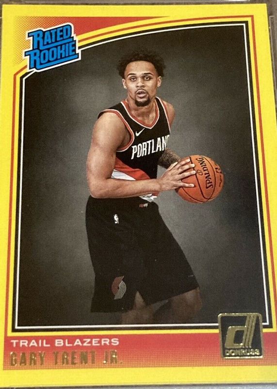 Gary Trent Jr. 2018 Donruss #199 Yellow Flood Rookie SGC 10