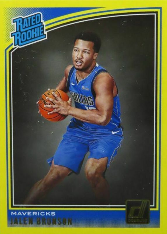 Jalen Brunson 2018 Donruss #179 Yellow Flood Rookie BGS 9.5