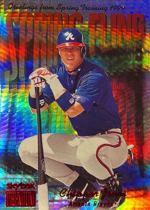 Chipper Jones 1999 SkyBox Premium #296 Spring Fling - Star Rubies /50 SGC 10