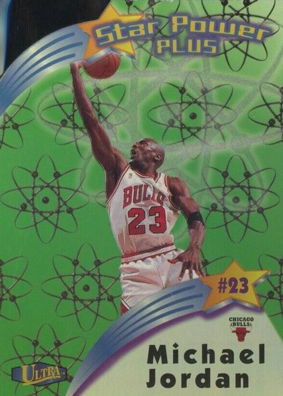 Michael Jordan 1997 Fleer Ultra #1-SPP Star Power Plus PSA 8