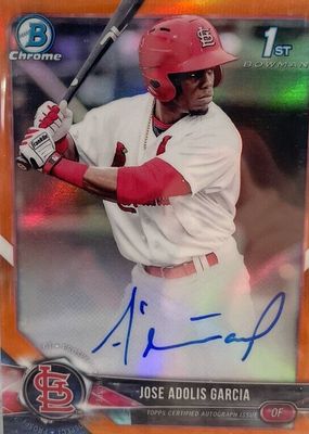 2018 Bowman #CPA-BW Chrome Prospect Auto - Orange Refractor /25 (1st)