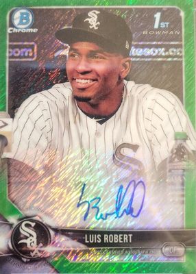 2018 Bowman #CPA-LR Chrome Prospect Auto - Green Shimmer Refractor /99 (1st)