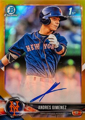 2018 Bowman #CPA-AG Chrome Prospect Auto - Gold Refractor /50 (1st)