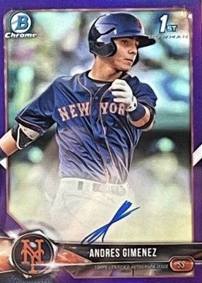 2018 Bowman #CPA-AG Chrome Prospect Auto - Purple Refractor /250 (1st)