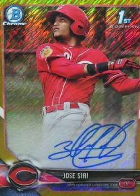 2018 Bowman #CPA-JS Chrome Prospect Auto - Gold Shimmer Refractor /50 (1st)