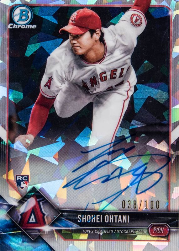 Shohei Ohtani 2018 Bowman #CRA-SO Chrome Rookie Auto - Atomic Refractor /100 (Pitching) Rookie BGS 10 PRISTINE