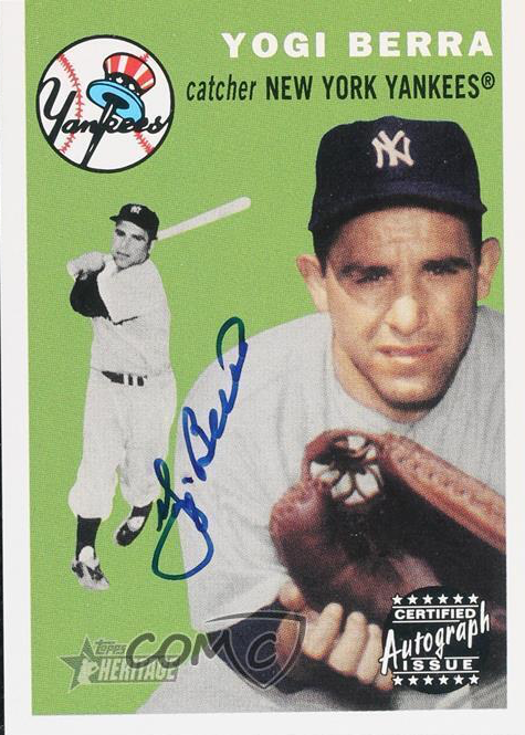 Yogi Berra 2003 Topps Heritage #RO-YB Real One Autographs Price 