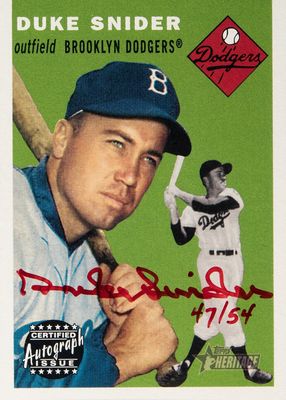 2003 Topps Heritage #RO-DS Real One Autographs - Red Ink /54