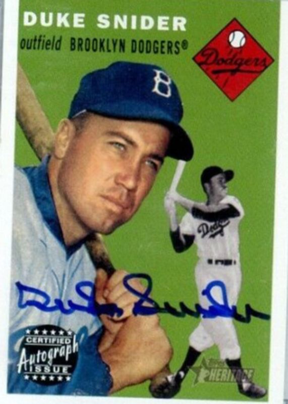Duke Snider 2003 Topps Heritage #RO-DS Real One Autographs RAW