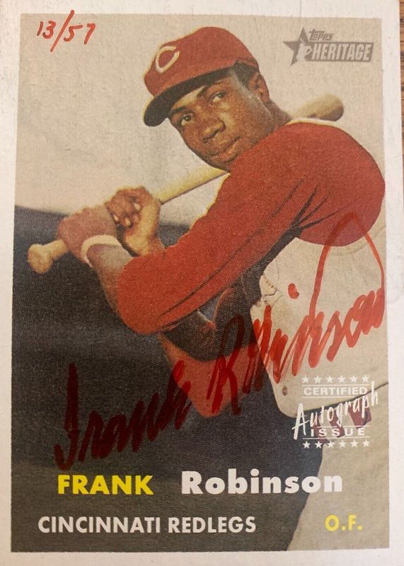 Frank Robinson 2006 Topps Heritage #ROA-FR Real One Autographs - Red Ink /57 PSA 10