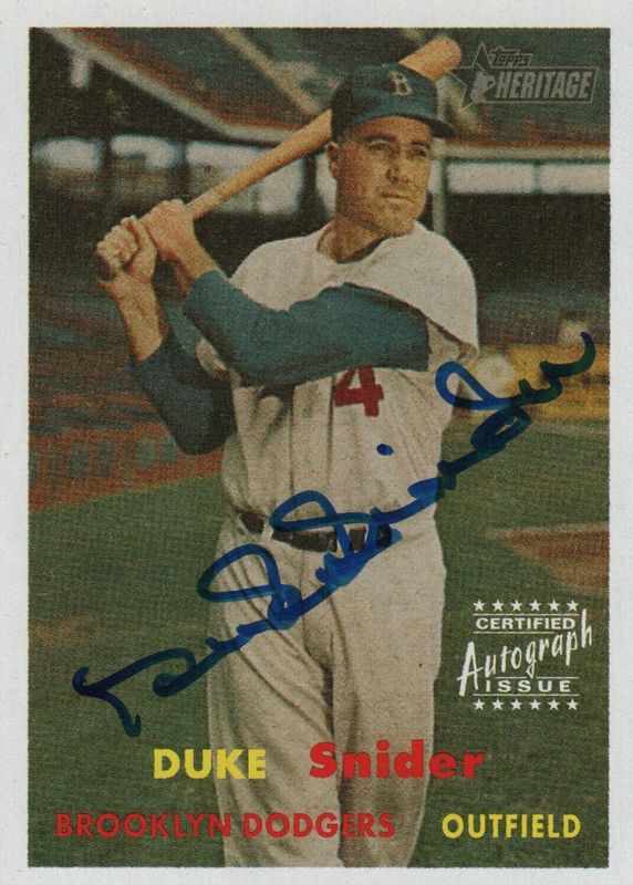 Duke Snider 2006 Topps Heritage #ROA-DS Real One Autographs RAW