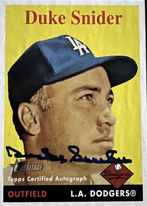 Duke Snider 2007 Topps Heritage #ROA-DS Real One Autographs PSA 10