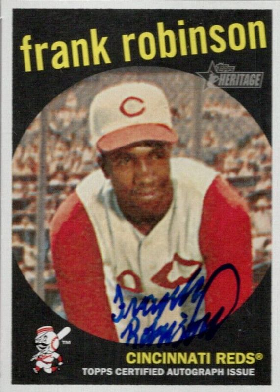 Frank Robinson 2008 Topps Heritage #ROA-FR Real One Autographs PSA 10