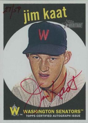 2008 Topps Heritage #ROA-JK Real One Autographs - Red Ink /59