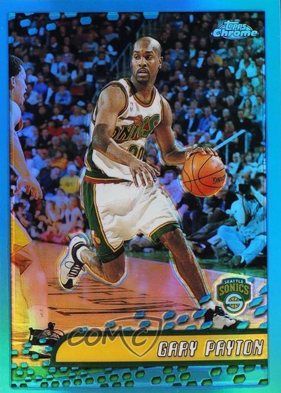 Gary Payton 2001 Topps Chrome #62 Refractor PSA 10