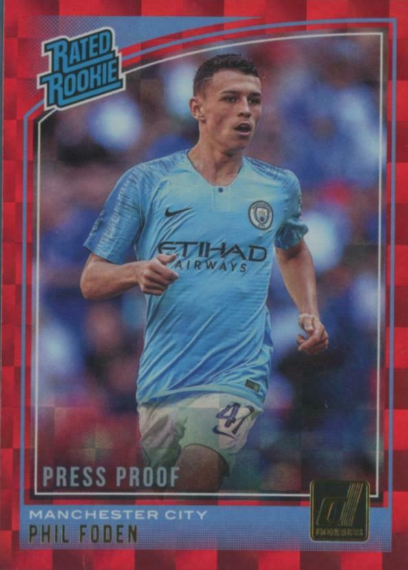 Phil Foden 2018 Donruss #179 Press Proof Red PSA 10 Price 