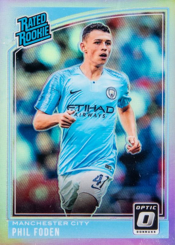 Phil Foden 2018 Donruss #179 Optic - Holo RAW Price Guide - Sports 