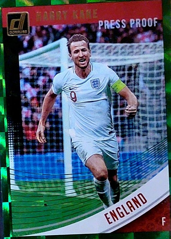 Harry Kane 2018 Donruss #123 Press Proof Green SGC 10