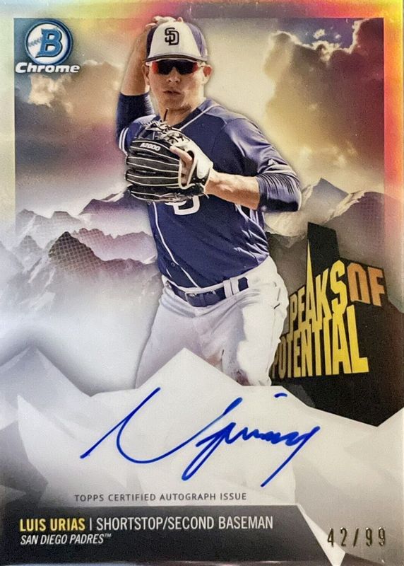 2018 Bowman Chrome #PPA-LU Peaks of Potential Autographs /99