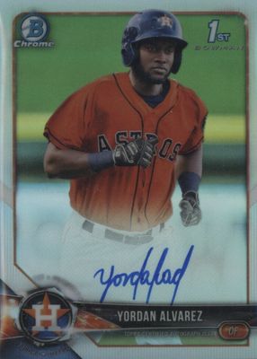 2018 Bowman Chrome #CPA-YA Prospect Auto - Refractor /499 (1st)