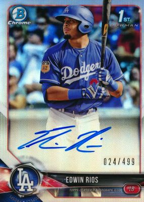 2018 Bowman Chrome #BCPA-ER Prospect Auto - Refractor /499 (1st)