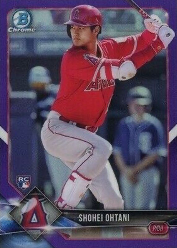 Shohei Ohtani 2018 Bowman Chrome #1 Purple Refractor /250 (Batting) Rookie RAW