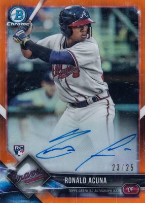 2018 Bowman Chrome #BCRA-RA Rookie Auto - Orange Refractor /25