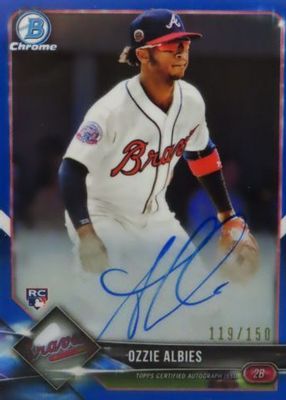 Ozzie Albies 2018 Topps #276 Base (White Jersey) PSA 10 Price Guide -  Sports Card Investor