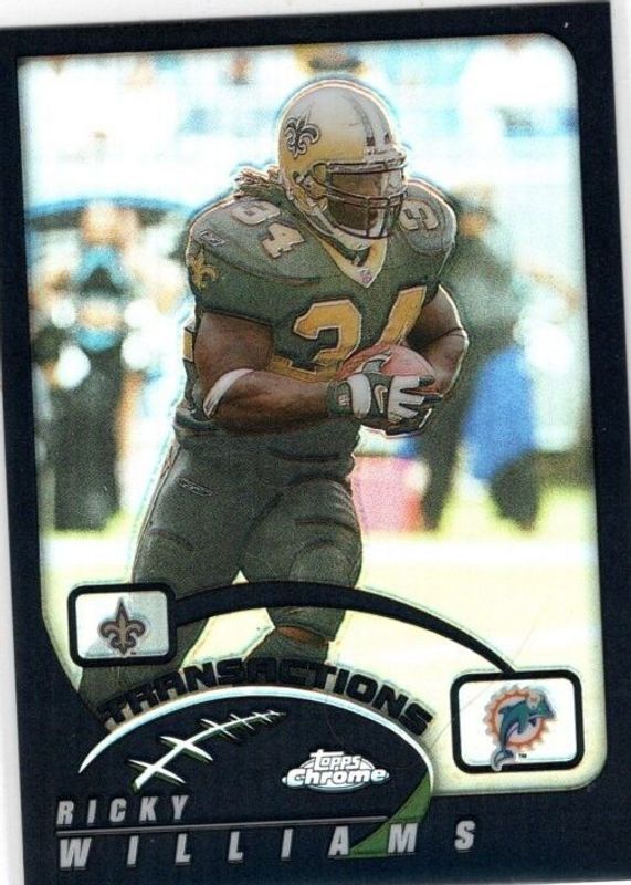 Ricky Williams 2002 Topps Chrome #131 Black Refractor /599 RAW