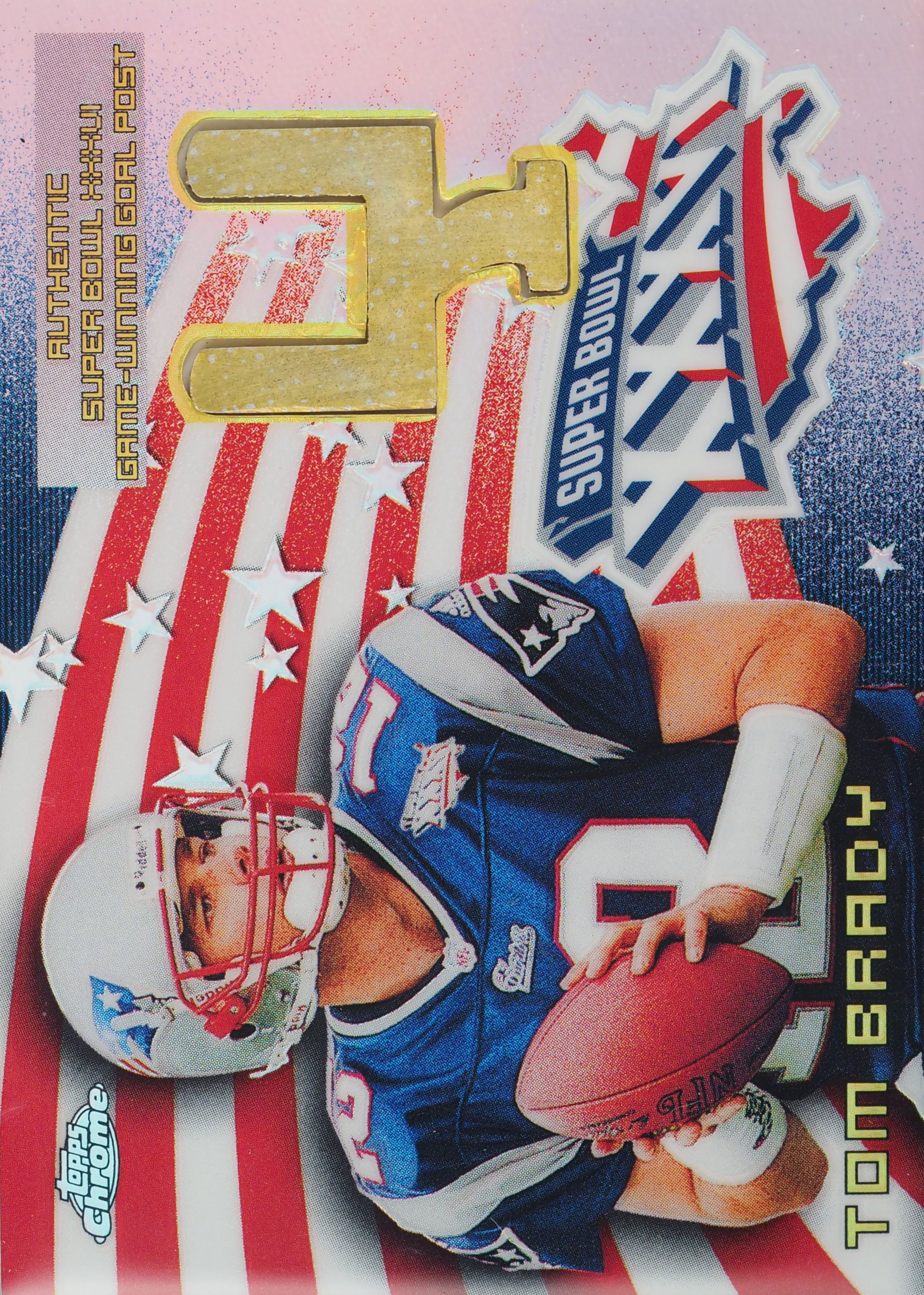 Tom Brady 2002 Topps Chrome #SBG1 Super Bowl Goal Posts Price