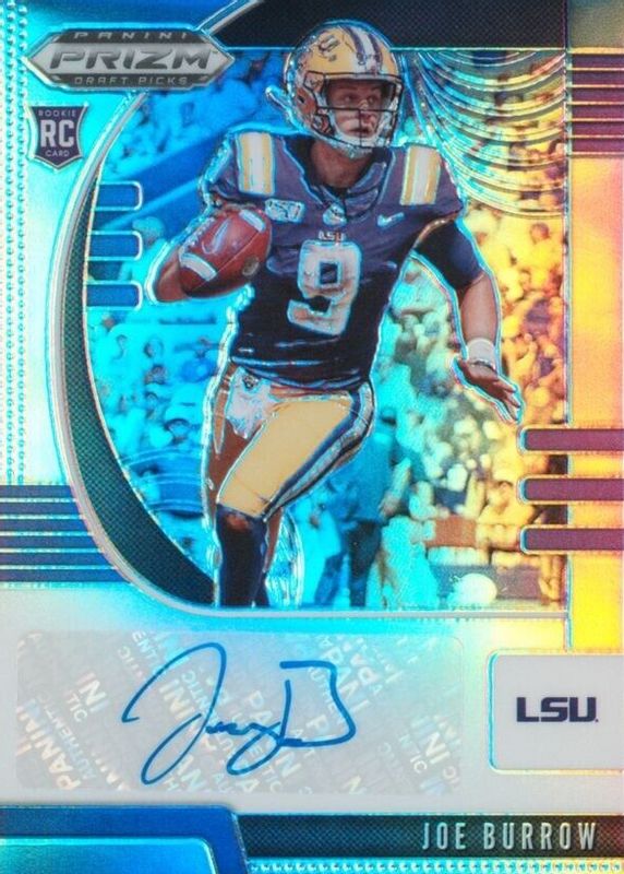 Joe Burrow 2020 Prizm Draft Picks #105 Autographs - Silver Rookie RAW