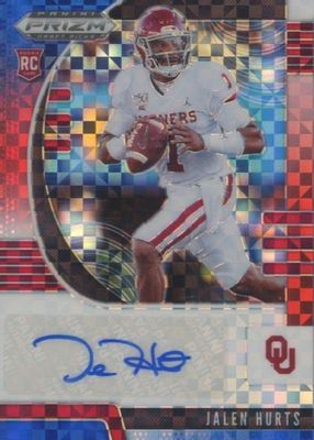 2020 Prizm Draft Picks #129 Autographs - Red White Blue (/99)