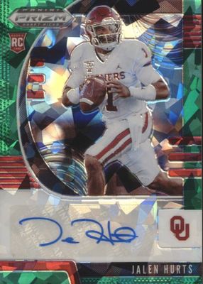 2020 Prizm Draft Picks #129 Autographs - Green Ice /18