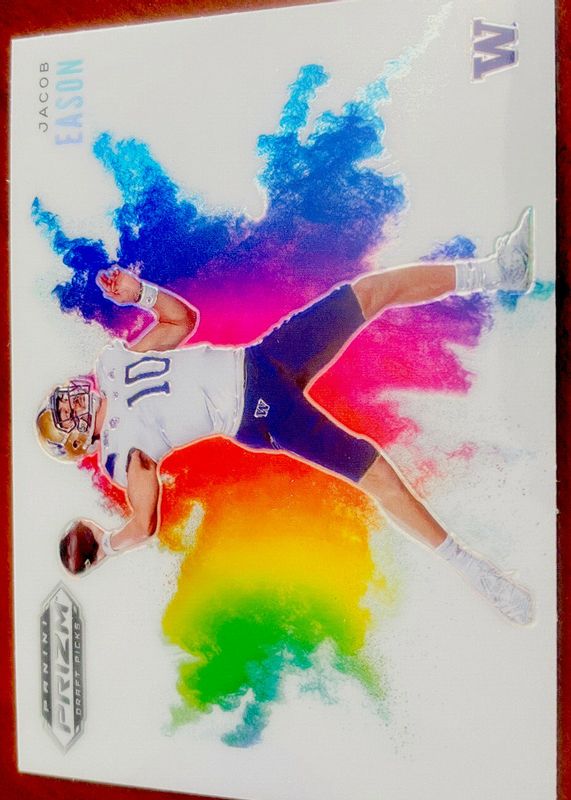 Jacob Eason 2020 Prizm Draft Picks #15 Color Blast /(SSP) Rookie RAW