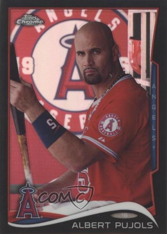 Albert Pujols 2014 Topps Chrome #130 Black Refractor /100 RAW