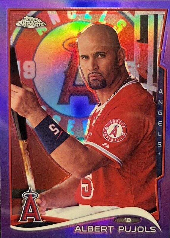 Albert Pujols 2014 Topps Chrome #130 Purple Refractor PSA 10