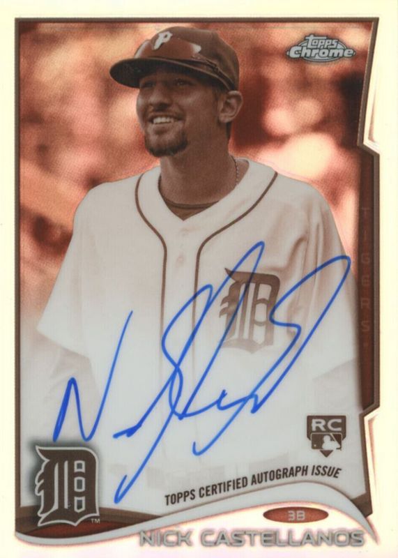 Nick Castellanos 2014 Topps Chrome #4 Rookie Auto - Sepia Refractor /75 Rookie PSA 10