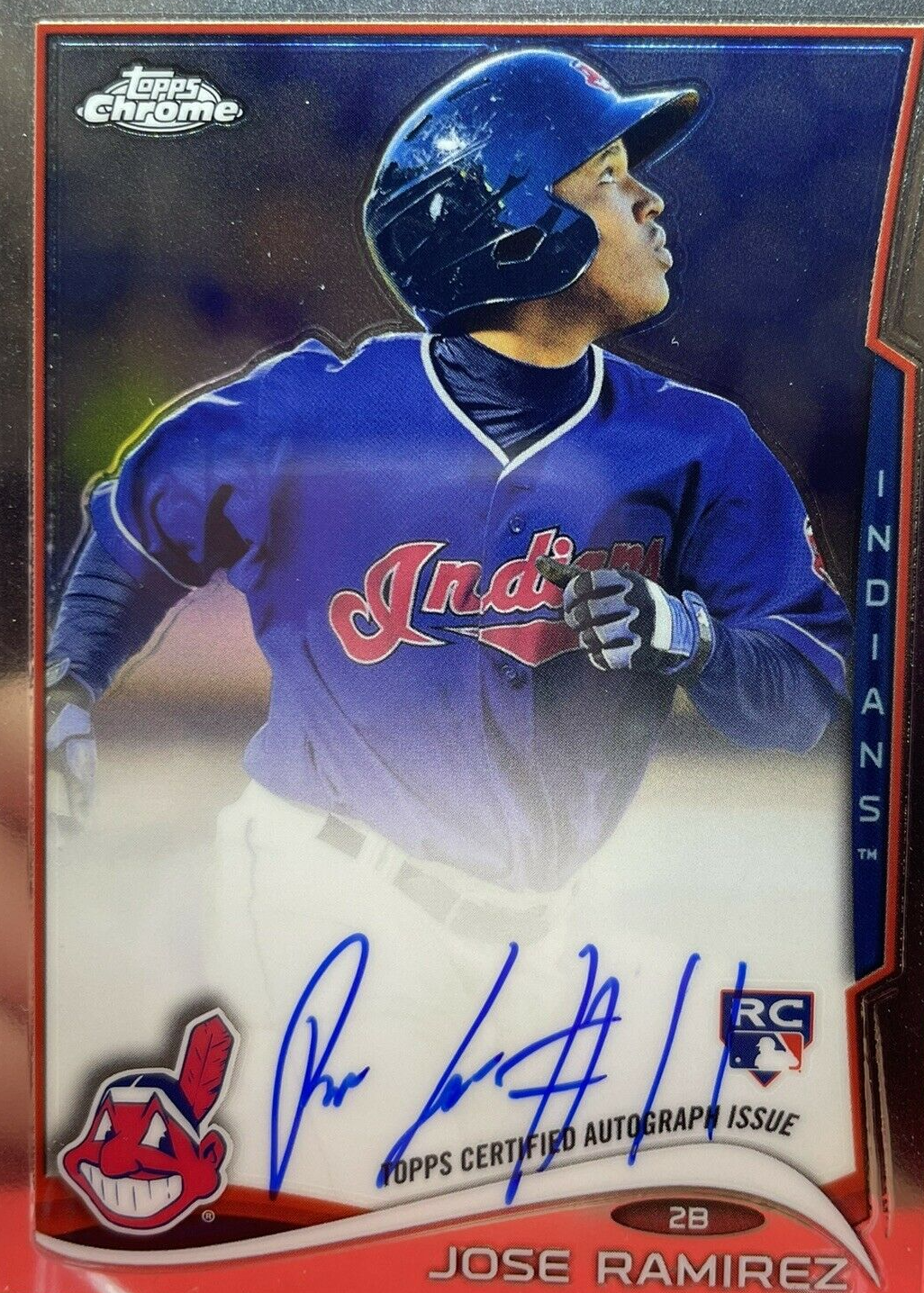 Jose Ramirez 2014 Topps Chrome #45 Rookie Auto Price Guide 
