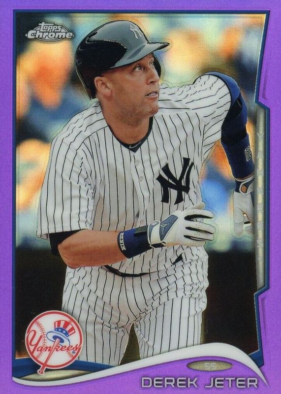 Derek Jeter 2014 Topps Chrome #56 Purple Refractor (Running) SGC 9.5