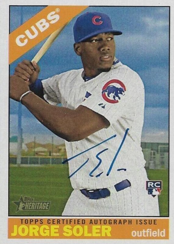 Jorge Soler 2015 Topps Heritage High Number #ROAH-JS Real One Autographs Rookie RAW