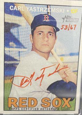 2016 Topps Heritage High Number #ROA-CY Real One Autographs - Red Ink /67