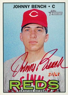 2016 Topps Heritage High Number #ROA-JBEN Real One Autographs - Red Ink /67