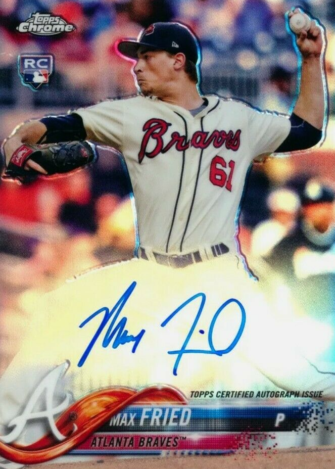 Max Fried 2018 Topps Chrome #RA-MF Rookie Auto - Refractor /499 Price Guide  - Sports Card Investor