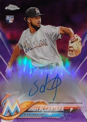 Sandy Alcantara 2018 Topps Chrome #RA-SA Rookie Auto Price Guide 