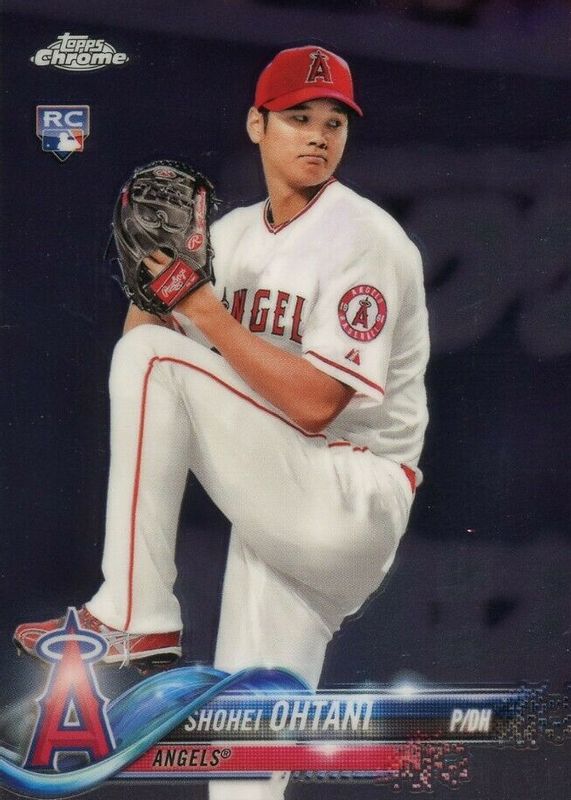 Shohei Ohtani 2018 Topps Chrome #150 Base (Pitching) Rookie BGS 9